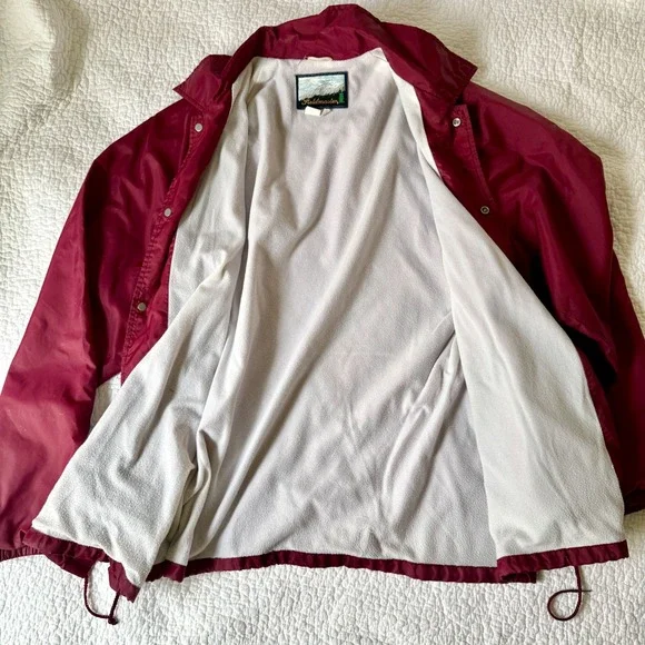 Coaches Jacket XL 90s Indie Athletic Retro Sportswear Fleece Lined Windbreaker - Picture 4 of 7